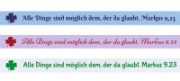 Spruchband - Markus 9,23 Alle Dinge sind möglich dem, der da glaubt.