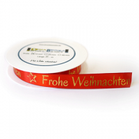 Dekoband "Frohe Weihnachten" + Motiv "Stern"