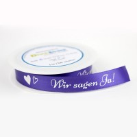 Dekoband mit Herzen-Motiv und "Wir sagen Ja!" Schriftzug