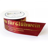 Dekoband "Glühweinrezept und lustigem Schneemann"