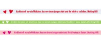 Spruchband - Notting Hill Ich bin doch nur ein Mädchen, das vor einem Jungen steht und ihn bittet es