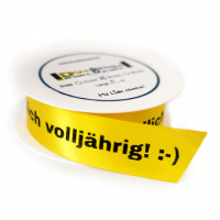 Dekoband "Endlich volljährig! :-) 18"